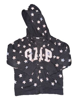 GAP Kids Black Star Zip-Up Hoodie 4years